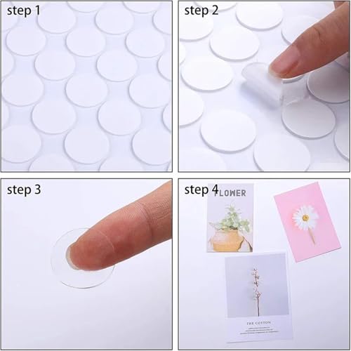 Glue Dots Double Sided 2500 Adhesive Tape Traceless Clear Putty Sticky Reusable Transparent No Traces Adhesive Tape for Decor