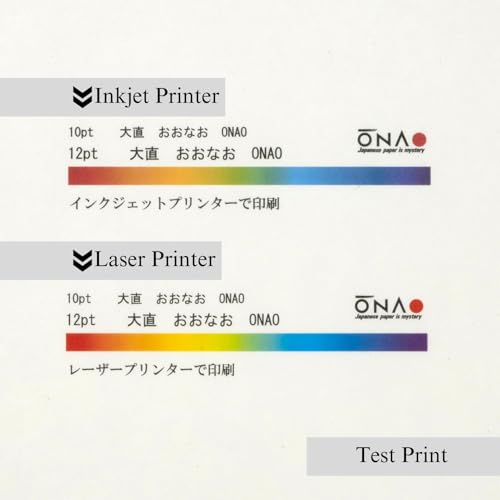 ONAO Japanese Rice Paper Printable 8.5 x 11 Inch Letter Size Paper (100 Sheets), Multipurpose Copy Paper for Laser and Inkjet Printers, Made in JAPAN, White