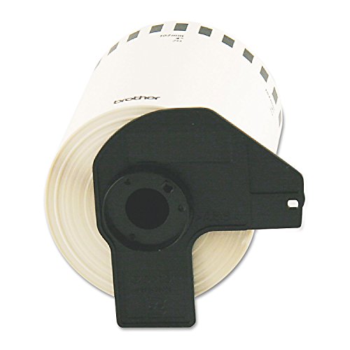 Brother Genuine DK-2243 Continuous Length Black on White Paper Tape for Brother QL Label Printers, 4" x 100' (101mm x 30.4M), 1 Roll per Box, DK2243