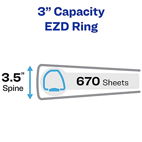 Avery AVE68037 - Framed View Heavy Duty Binders with One Touch EZD Rings