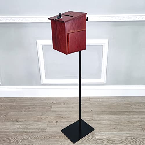 FixtureDisplays® MDF Donation Box Floor Stand Lobby Foyer Tithes & Offering Suggestion Collection Ballot Box 11065+1040S