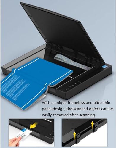A3 Large Format Flatbed Scanner, Document and Photo & Book Scanner, 1200 DPI, Scan 12" X 16.8" in 8 Sec, with LED Light Source, for Library, School