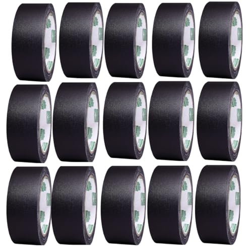 BookGuard 2 Inch Black Book Repair Tape 15 Yard Roll, Case of 15