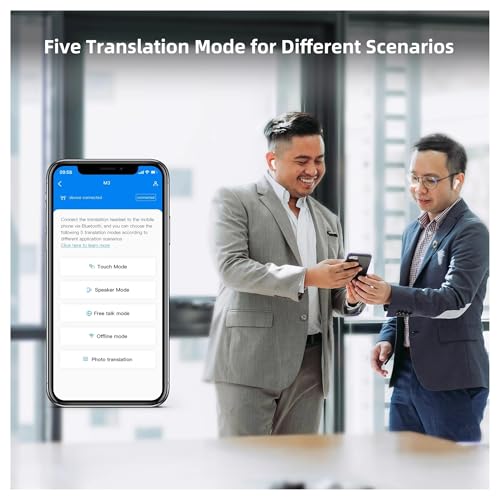 Online/Offline Voice Translator Earbuds Supports 144 Languages Translation Wireless Bluetooth Headset Instant Two Way(M3 Online Version)