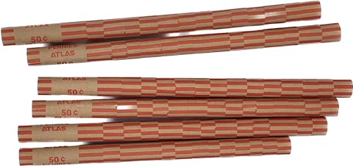 ATLAS Preformed Coin Wrappers - 504 Count Penny Coin Roll Wrappers - Precrimped for Easy Coin Handling. Sort Your Loose Change by Hand or use Any Brand of Automatic Coin Sorter (ACW-504P)
