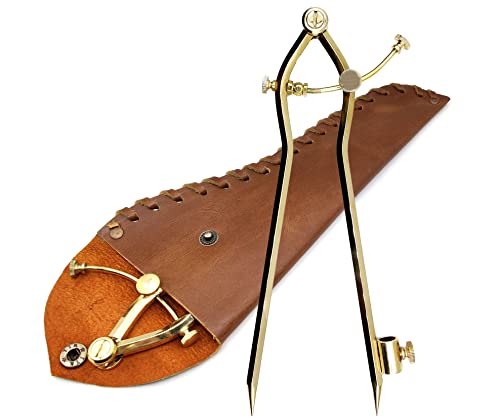 5MoonSun5 Large Pencil Marking Compass Circle Leather Scratch Compass