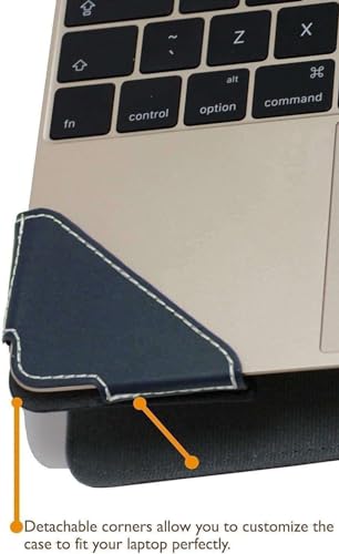 Broonel - Profile Series - Blue Leather Laptop Case Compatible with HP Elite x360 1040 14" G11 2-in-1 Laptop