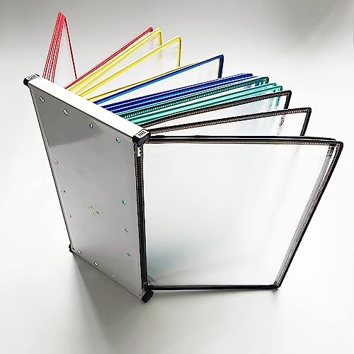 NOOLAR Wall Mounted Document Holder, 20 Pockets Display Units Flip Folder, Hanging Wall File Organizer,A4 Wall Hanging Display Book, Presentation Project Folder for Files, W23.23xH12.99in
