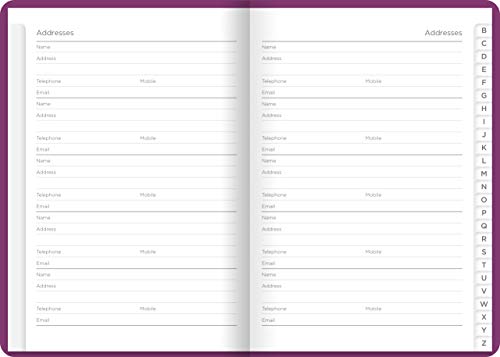 LETTS Dazzle A6 Address Book Purple