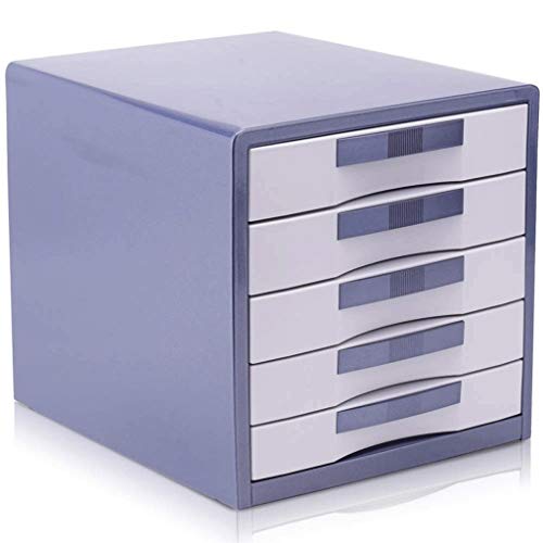 AFPSDLFJDLS File Manager- Drawer File Cabinet with Lock, Desktop Drawer Organizer，30 * 35 * 30.8cm(Blue)