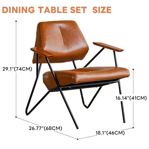 XHDZSM Round Wood & Iron Chairs for Office Coffee Combo/Conference, Reception, Kitchen Dining, Living Room – Couch, Waiting Entryway, Work Negotiation Dark Green Chair
