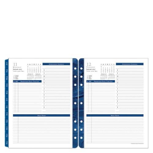 FranklinCovey - Monticello One Page Per Day Ring-Bound Planner (Monarch, Jan 2027 - Dec 2027)