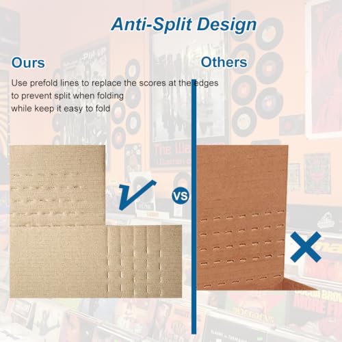 50 Pack Vinyl Record Mailer, 12.5x12.5x2" Deep Adjustable for 1-6 LPs