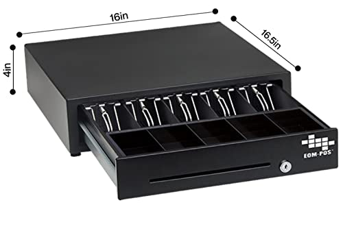 EOM-POS Cash Drawer + Mounting Brackets for Under Counter Installation