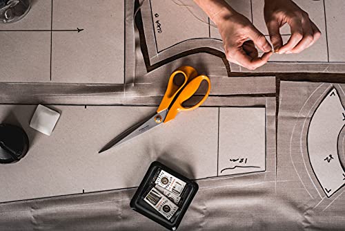 Fiskars Tailor Scissors, Length: 27 cm, Stainless Steel Blade/Plastic Handles, Orange, Classic, 1005145, 9.4 x 27 x 2.1 cm