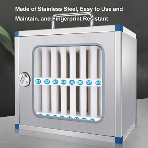 OREKPOT Portable Wall-Mounted Safe, Stainless Steel Ty Box with Handle for Schools, Hospitals, and Businesses - Gold, 22X20X15Cm，Gold 22x20x15cm/9x8x6in