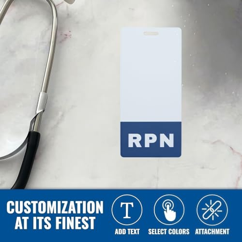 50 Pack Custom Badge Buddy for Nurse, Students and Doctor ID Card 4.5x2.1in