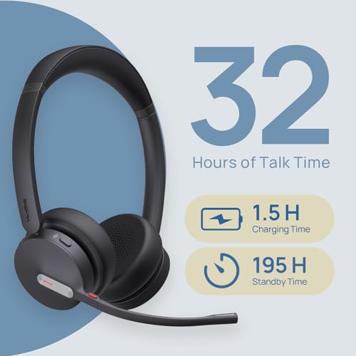 Yealink WH64 Dual UC DECT Bluetooth Wireless Headset for Phone PC Cellphone