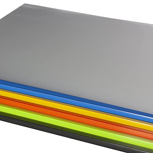 eco-eco A4 50% Recycled Bag 60 Easy Slide Files, Coloured Clip bar Project Report Files, eco117x12