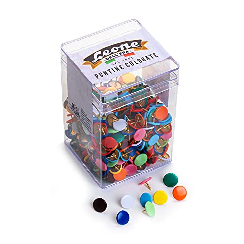 Lion of Era Coloured Push Pins - Mixed in Jar of 500 Pieces