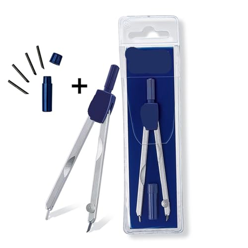 MENGKK Drafting Compasses Pencil Compass Beginners Students Math Drafting Supplies Compasses Leads