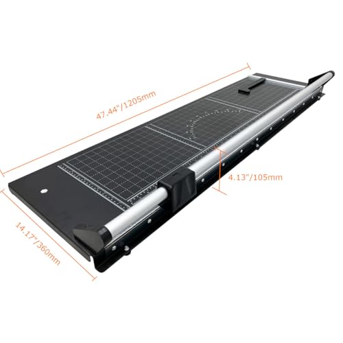 INTBUYING 36 Inch Commercial Manual Precision Rotary Paper Trimmer with an Angle Line Smart Rotary Paper Cutter for Cutting Photo Paper, Film, hot and Cold Laminating Paper, etc