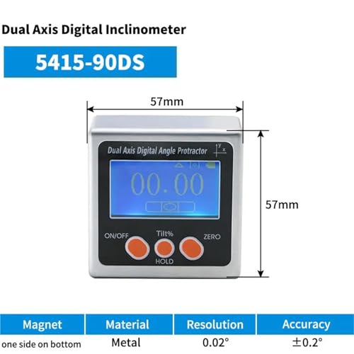 1pcs Dual Axis Angle Gaube Bevel Box Electronic Protractor with Magnet Inside(5415-90DS)
