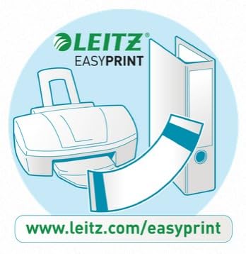 Leitz PC Printable Self Adhesive Spine Labels for Standard 50 mm Lever Arch Files, Narrow and Short, 39 x 192 mm, Paper, 16860085 - Grey, Pack of 150