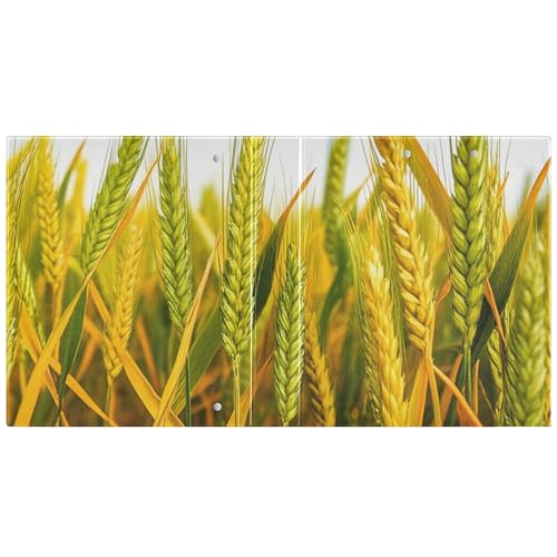 Xpdkjwd Wheat Field Pattern 3 Ring Binder Can Hold 200 Letter Size Binders, Suitable for Home, Office, Dormitory, 2Pcs