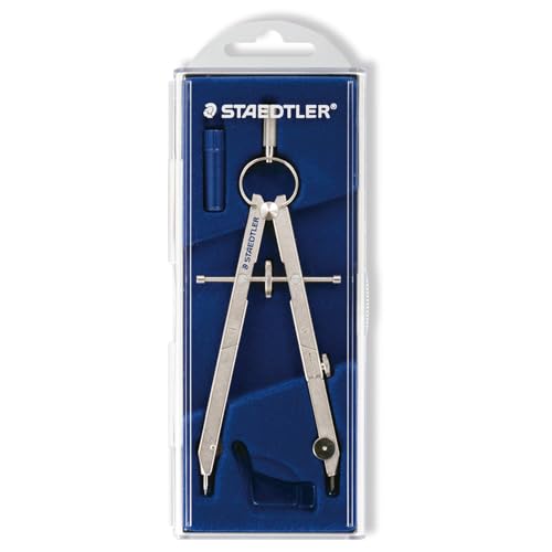 Staedtler Mars Comfort 551 01 Precision Compass Set with Lead Part, Universal Adapter and Spares Box