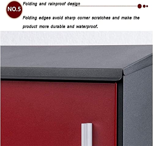 JYDQM Suggestion Box Donation and Ballot Box Letterbox Wall Mounted Outdoor Postbox Mailbox with Cover - Slim Line & Lockable Anthracite Post Boxes (Color : B)