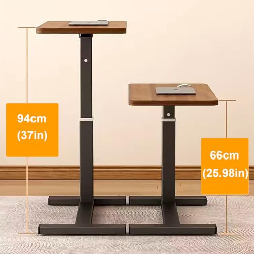 HSPLXYT Standing Desk Mobile Desk Office Desks Study Table Raising Desks Manually Adjust The Desk Height Bedside Table for Home Office, Workstation Business Furniture(Patterned,80cm/31.49in)