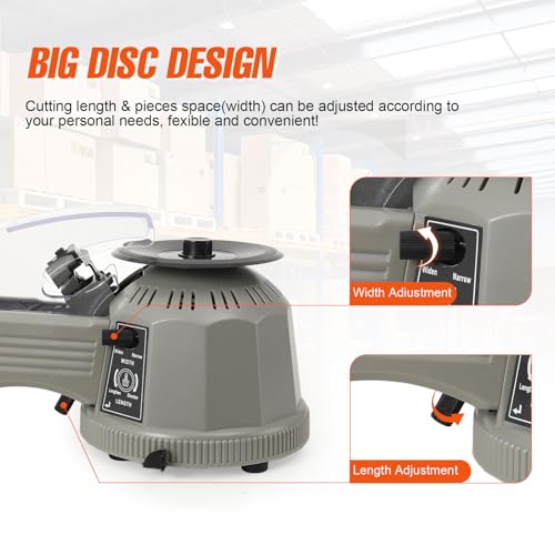 Automatic Tape Dispenser, Tape Cutter Machine with 11-58mm Cutting Length, Electric Tape Dispenser for Office School Packaging Shipping Tape (Grey，110V)