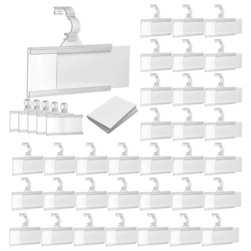 Sign holder, Shelf Labels 300Pcs Reusable Price Label Holder With Locks For Wire Shelving Retail Supermarket Display