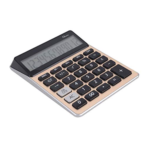 Commercial Desktop Calculator Battery and Solar Hybrid Powered LCD Display, Great for Home and Office Use