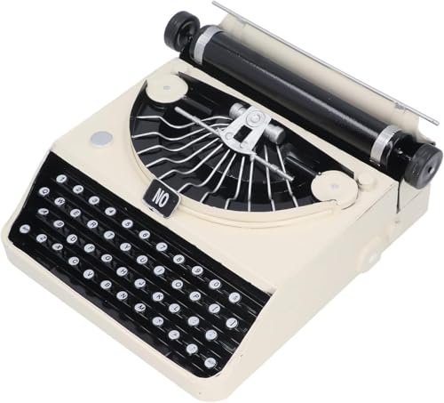 Vintage Typewriter Model, Handmade Retro Decoration Ornament, Home Desktop Typewriter Crafts, Stress Relieving Toy with