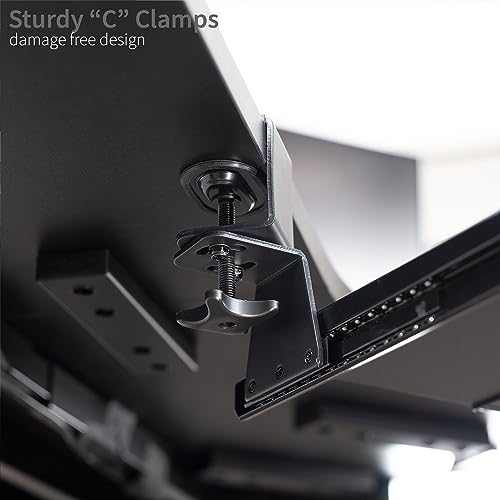 VIVO Black Clamp-on 27 x 11 in Keyboard Tray for Corner Desk, MOUNT-KB10C