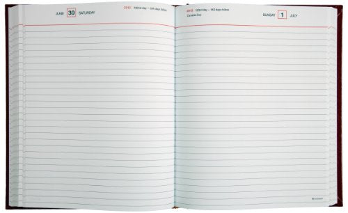 AT-A-GLANCE Standard Diary, Recycled Daily Diary, Red, 2012 (SD374-13)