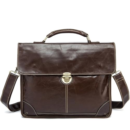 YRJFUT Vintage Men's Briefcase Large Capacity Business Computer Bag
