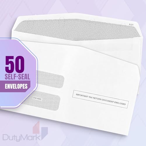 1099 NEC Tax Forms 2025, 3 Part of Laser NEC Tax Forms, 50 Pack and 50 Self-Seal Envelopes, Pack Included Federal/State Copy's, 1096's –Great for QuickBooks and Accounting Software, 50 Pack