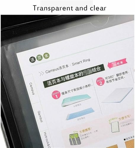 ZOCWJK Desk Reference Organizer - Catalog Display Rack, 10 and 20 Page Double-Sided Panels, Letter-Size, Desktop Flip Display Folder, for Office/Home Display and Storage A4 Documents,Black-10 Pages