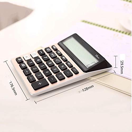 Commercial Desktop Calculator Battery and Solar Hybrid Powered LCD Display, Great for Home and Office Use
