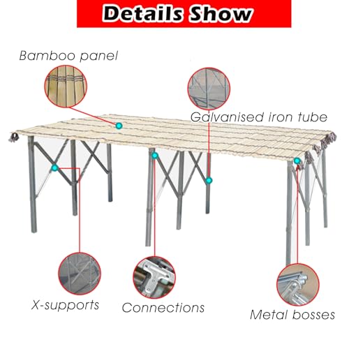 WLCGYD Outdoor Farmers Market Booth, 150 200 250 300 Cm Long Food Service Sample Display Stand/Vendor's Stall, Temporary Trade Show Table, Concession Stand Display(200x1155cm(78 5/7x45 2/7in))