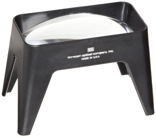 Donegan A-2072 Aspheric Rectangular Stand Magnifier, 3X Magnification, 2" X 4" Lens