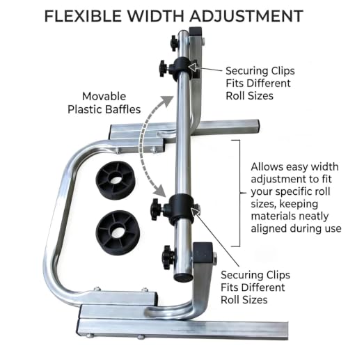 YZHYY Heavy Duty All-Metal Roll Holder, Manual Bubble Wrap Dispenser