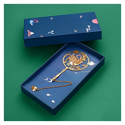 Bookmark Metal Bookmark Small Gift Graduation Souvenir Retro Chinese Style Teacher Gift 12 Styles Metal Bookmark (Color : 4) (5)
