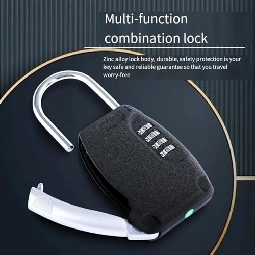CHIPEL Key Storage Lock Box Padlock Key Storage Safety Box Lock Wall Mount Indoor and Outdoor 4 Digit Waterproof Padlock