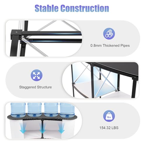 AreMOLO Pull-Net Promotion Table, Foldable Retail Display Reception Desk Promotion Pop Up Display Table, Trade Show Shopping Mall Display Counter Table Stand Exhibition Desk, Capacity 154.32lbs