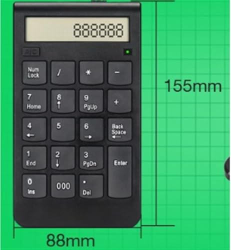 ZHIQISHI Scientific Calculator Calculators Desktop Calculator， Number Keyboard/Calculator with Digital Display Rechargeable Mini Numeric Smart Keypad Office Supplies