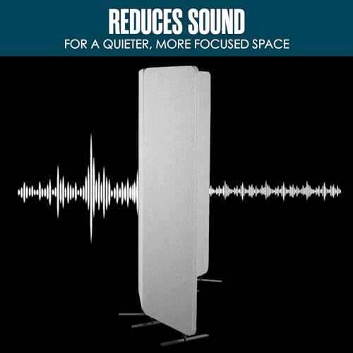 Partition Wall, Soundproof Room Dividers, Office Panel, Grey, 3 PC, 72x67"